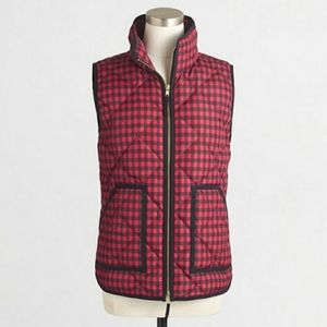 J. Crew Quilted Plaid Vest